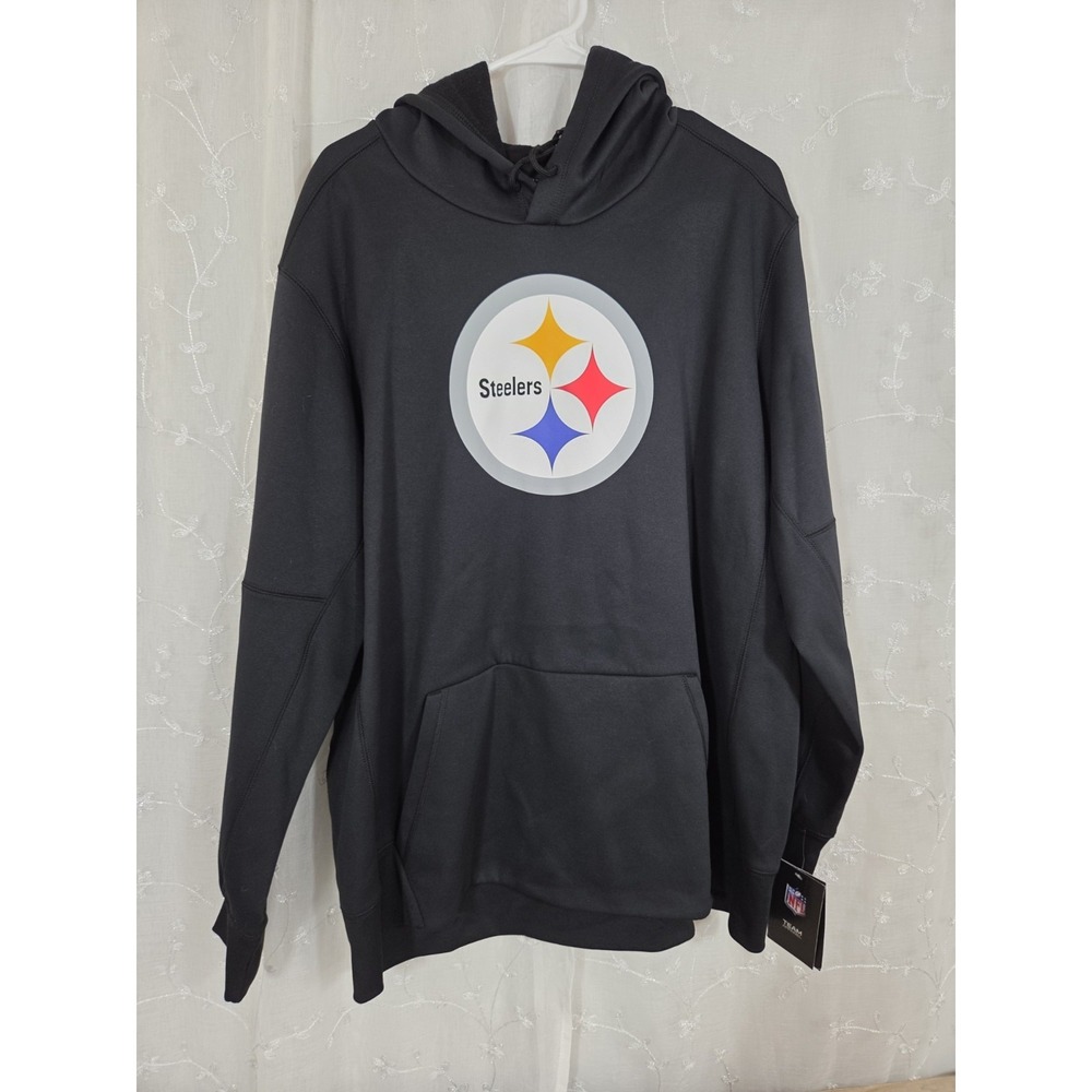Pittsburgh Steelers NFL Nike Dri Fit Logo‎ Black Sweatshirt 2XL NWT